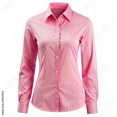 Woman Pink Jacket front view. Training pink sport wind proof jacket isolated on transparent background cutout PNG