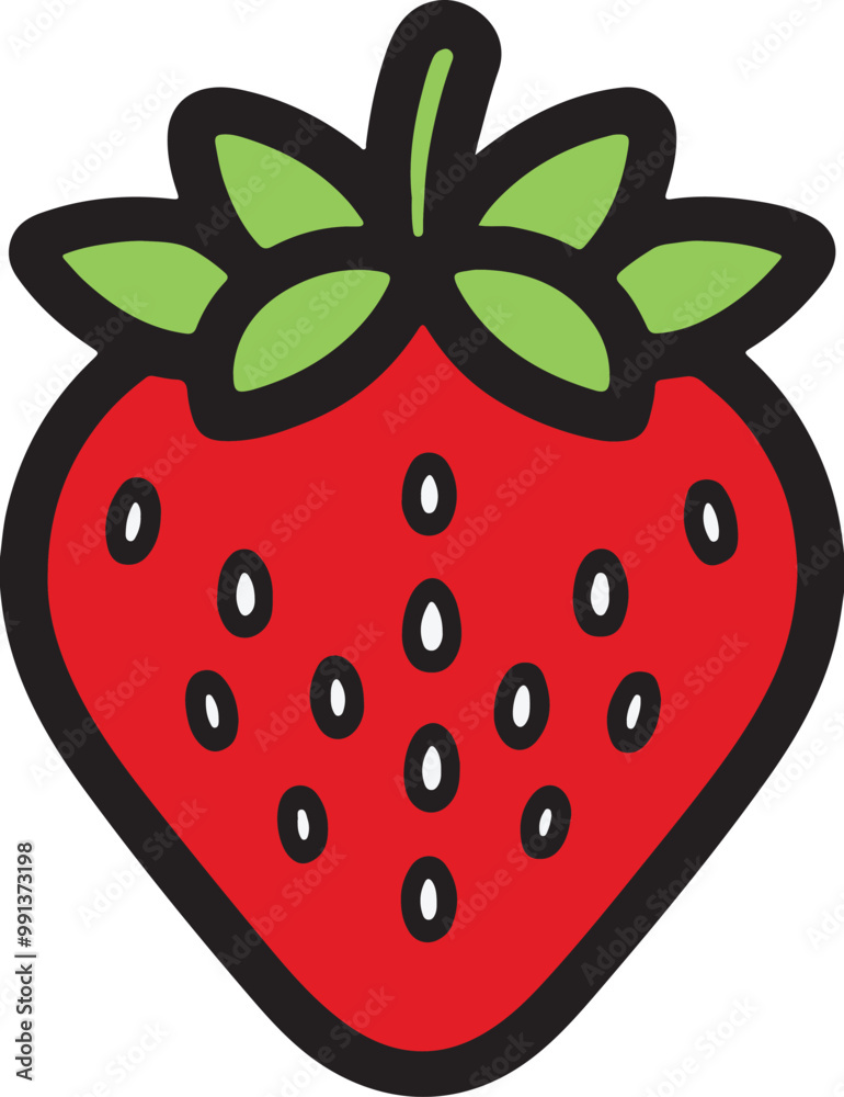 Obraz premium rip strawberry icon design vector art illustration