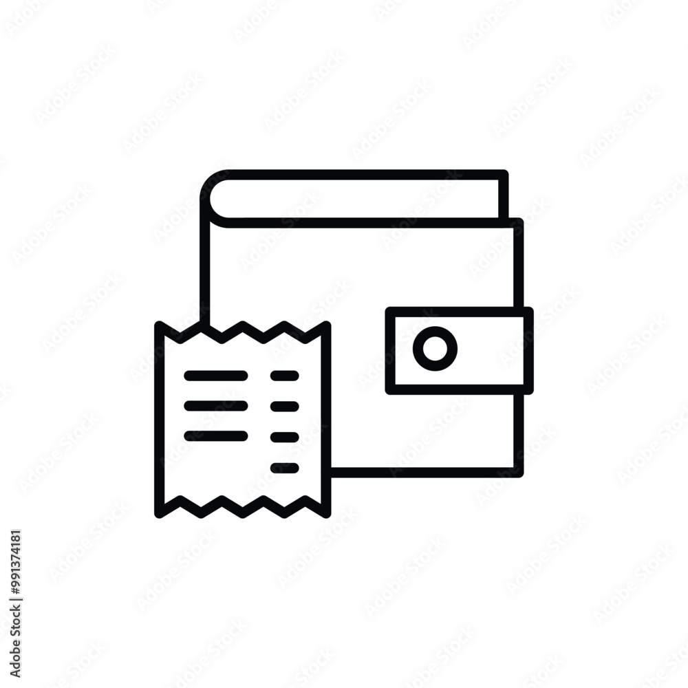 financial spending thin outline icon vector design good for web or mobile app financial spending thin outline icon vector design good for web or mobile app