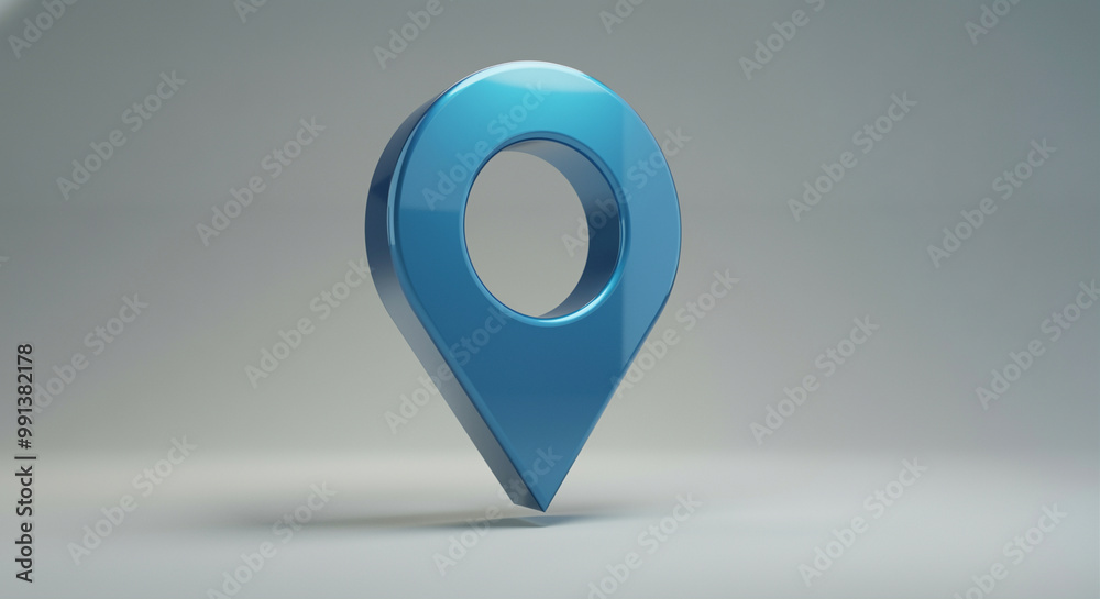 Location pin with map icon for navigation and location services in 3D design style Location pin with map icon for navigation and location services in 3D design style