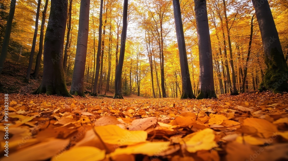 Golden Autumn Forest Path Golden Autumn Forest Path