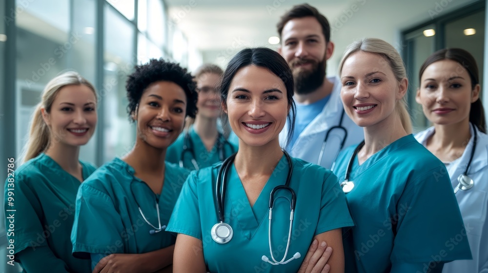 Diverse Healthcare Team Providing Compassionate Care in a Modern Hospital Setting Diverse Healthcare Team Providing Compassionate Care in a Modern Hospital Setting