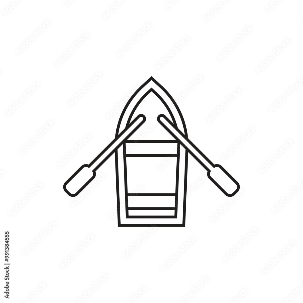 simple outline of a small wooden boat logo vector simple outline of a small wooden boat logo vector