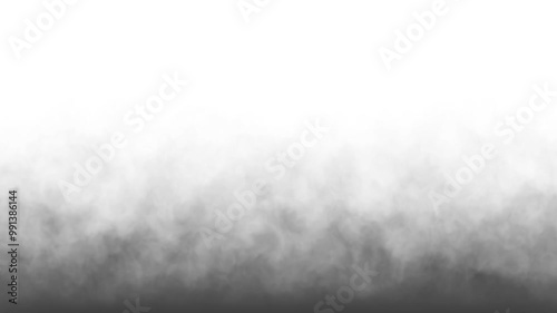 Black smoke, rising against a plain white background