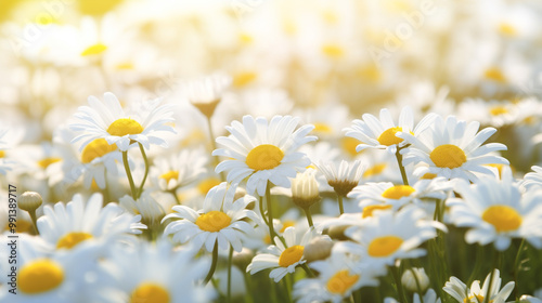 beautiful close-up shot of daisy flowers 