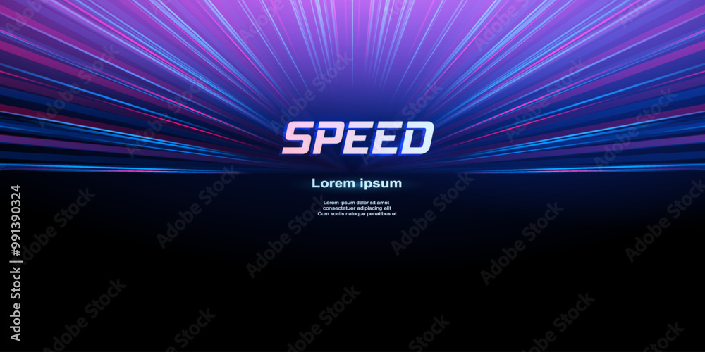 Colorful Light Trails, Perspective Long Time Exposure Motion Blur Effect, Vector Illustration Colorful Light Trails, Perspective Long Time Exposure Motion Blur Effect, Vector Illustration