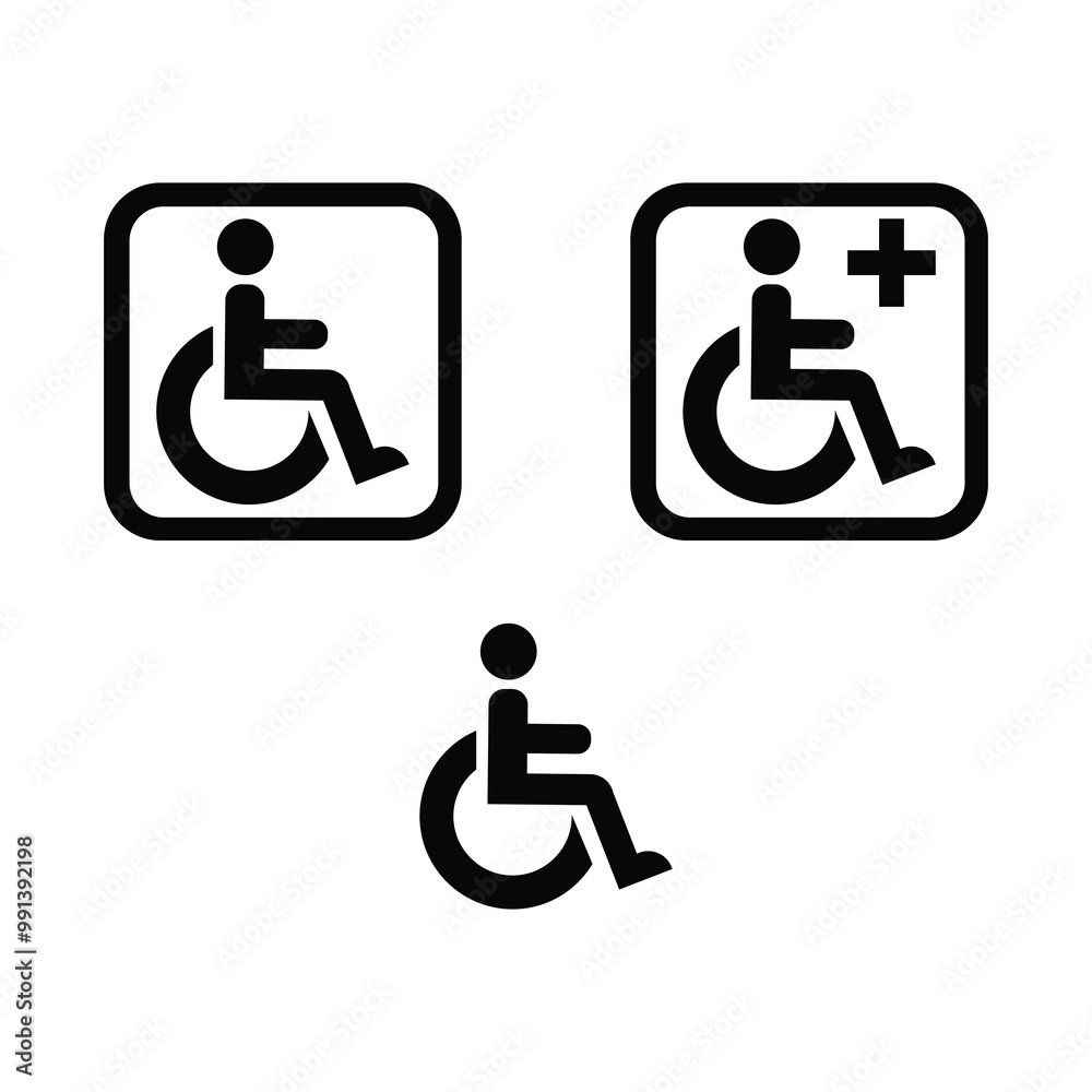 disabled Icons set and Wheelchair Symbols disabled Icons set and Wheelchair Symbols