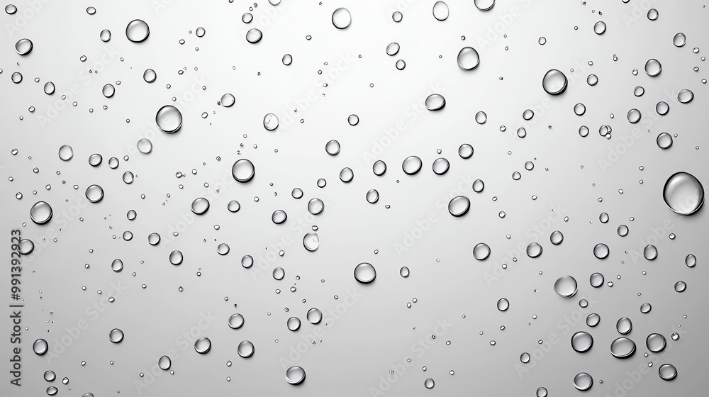 Close-up of water droplets on a surface, creating a refreshing and serene atmosphere. Ideal for nature and purity themes. Close-up of water droplets on a surface, creating a refreshing and serene atmosphere. Ideal for nature and purity themes.