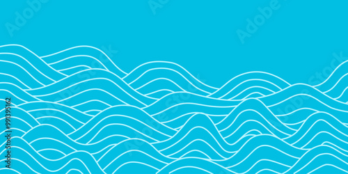 abstract Ocean Waves background. wave ocean background. abstract sea ripple, doodle wavy line background. sea and ocean ripple water background.