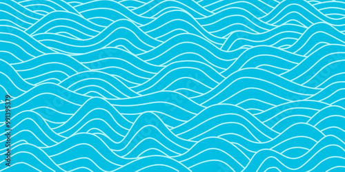 abstract Ocean Waves background. wave ocean background. abstract sea ripple, doodle wavy line background. sea and ocean ripple water background.