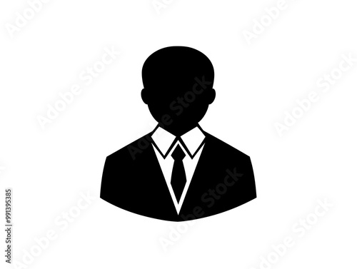 a black silhouette of a man