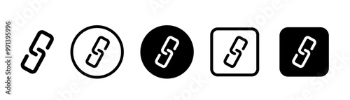 Link icon. Web link symbol. Link icon, internet url symbol connect button. Vector illustration.