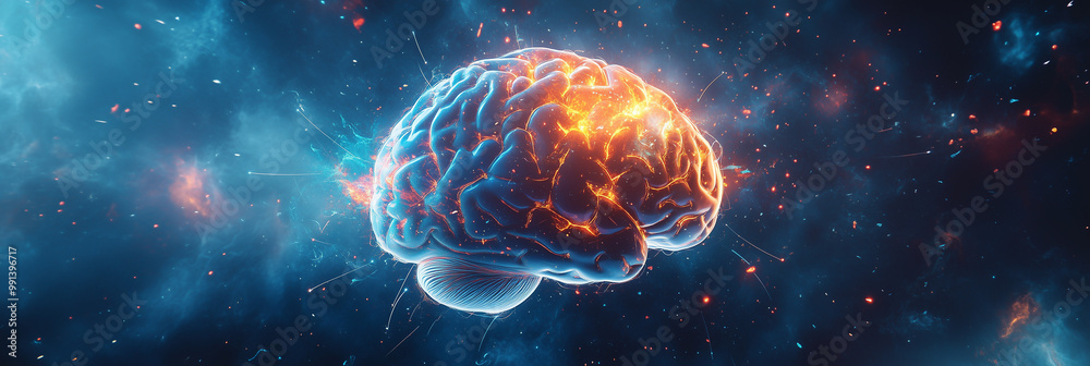 Fototapeta premium brain in the space