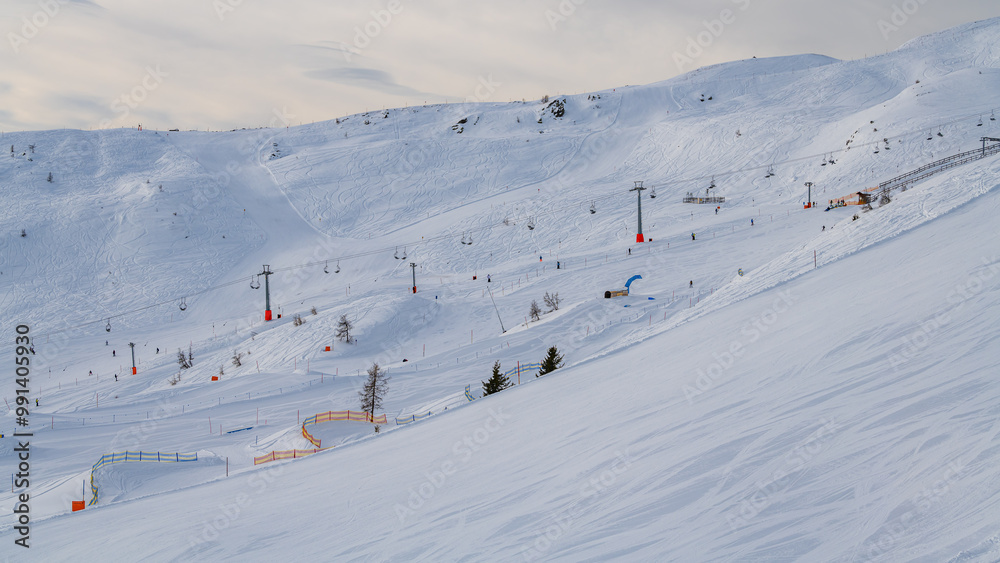 The ski resort Hochpustertal at Sillian. Here one meets a successful mixture of Austrian snow and runway quality combined with the Italian ease.