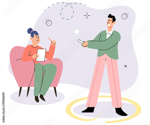 Social distance vector illustration. Society must unite to implement and enforce social distancing measures Isolation during illness is personal responsibility we must uphold Social distancing