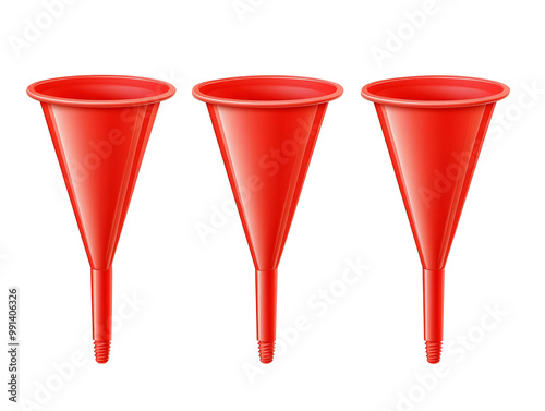 a group of red funnels photo