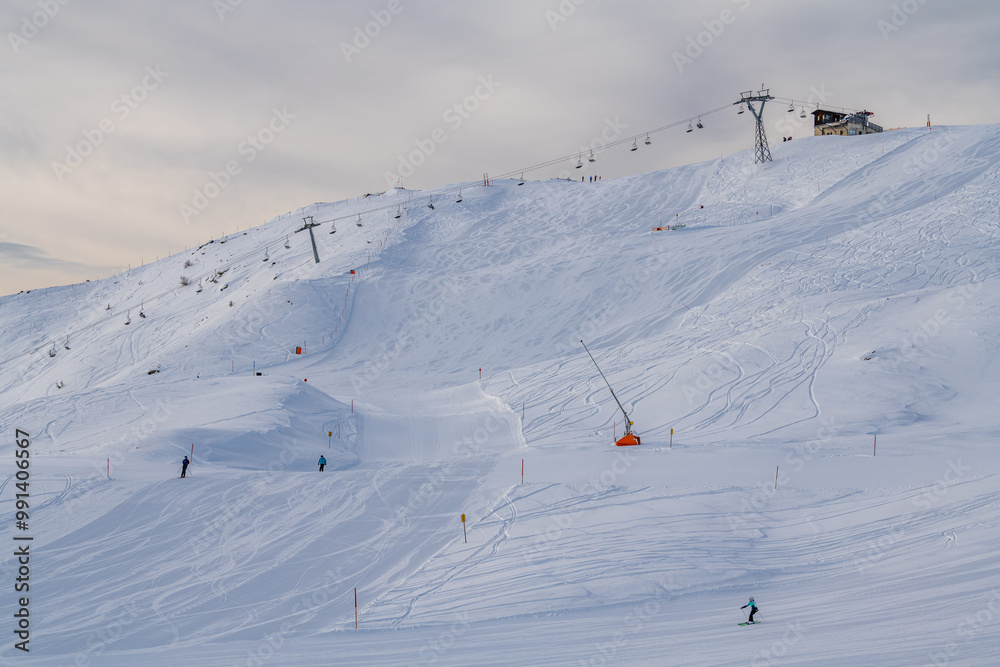 The ski resort Hochpustertal at Sillian. Here one meets a successful mixture of Austrian snow and runway quality combined with the Italian ease.