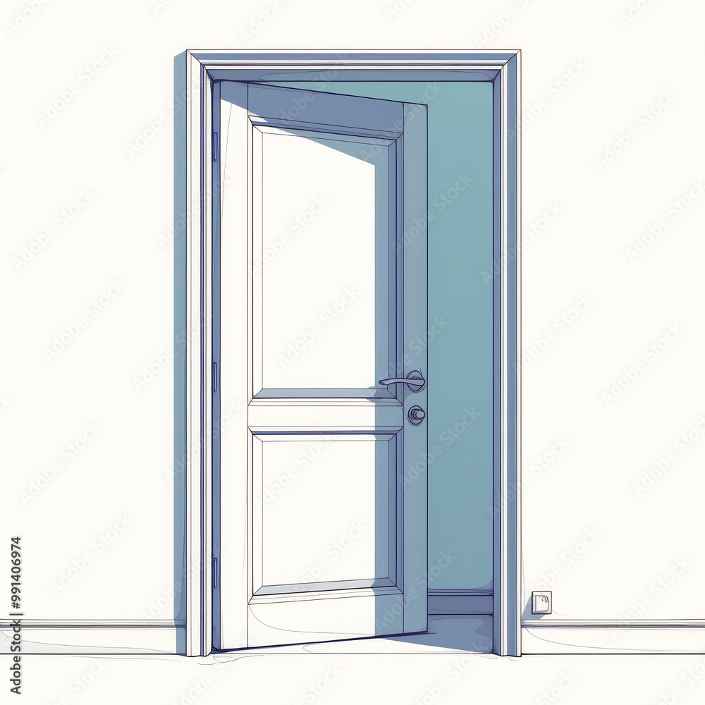 A half-open door A half-open door