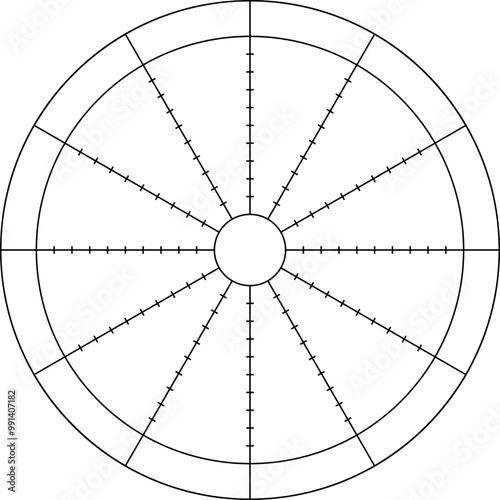 Vector wheel of life balance, range of needs from twelve sectors. Round diagram for daily planner, journal, notebook
