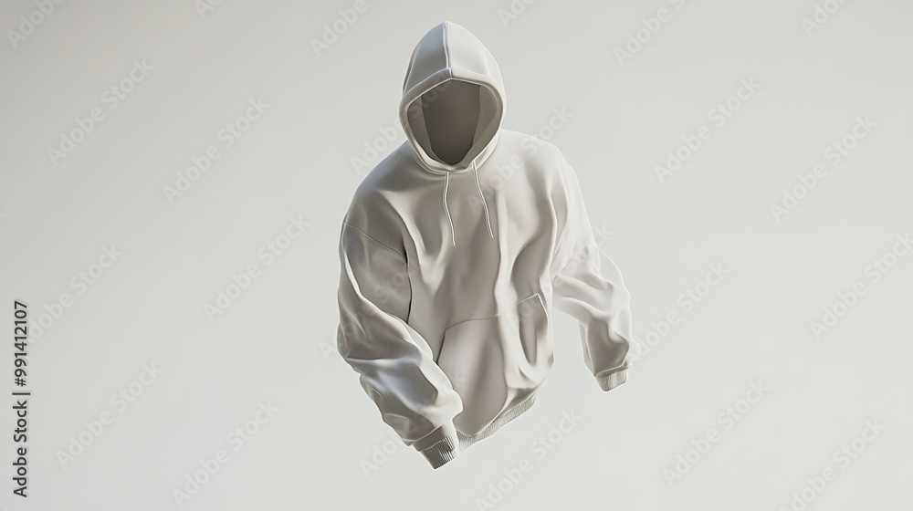 A hoodie is suspended in mid-air against a white backdrop.
A hoodie is suspended in mid-air against a white backdrop.