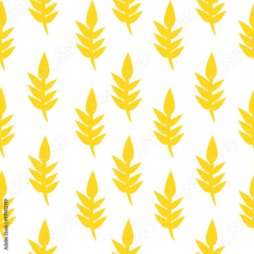 Agriculture Pattern background. Cereal plant background. wheat pattern background. Rice pattern background. Wheat seamless pattern.