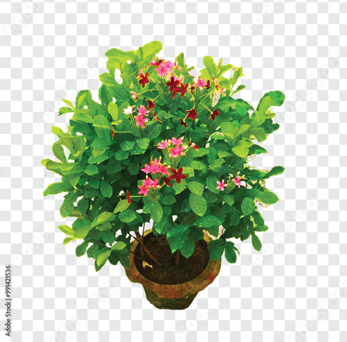 christmas tree with flowers