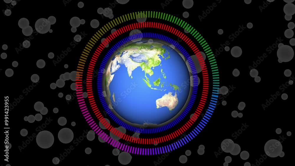 Television news background. 3D World News Background Loop. 4k animation video