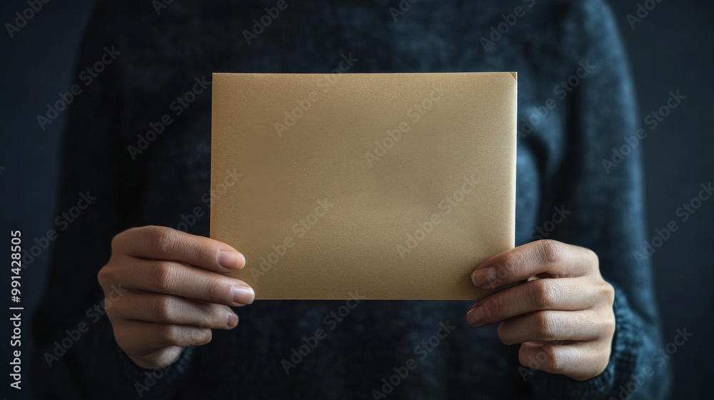 Fototapeta premium Person Holding Ballot Envelope in Hands