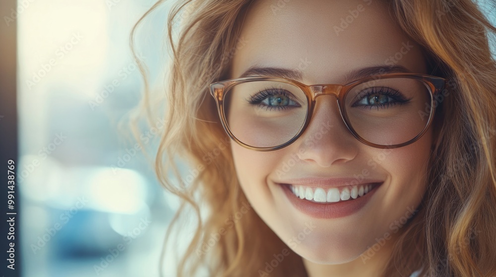 Stylish and Happy Woman in Business Attire