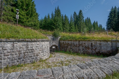 View of the broken dam on the river Desna
