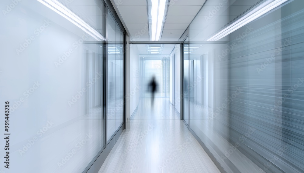 A blur of motion in an open office space, symbolizing the energy and multitasking nature of today's workplace culture. A blur of motion in an open office space, symbolizing the energy and multitasking nature of today's workplace culture.