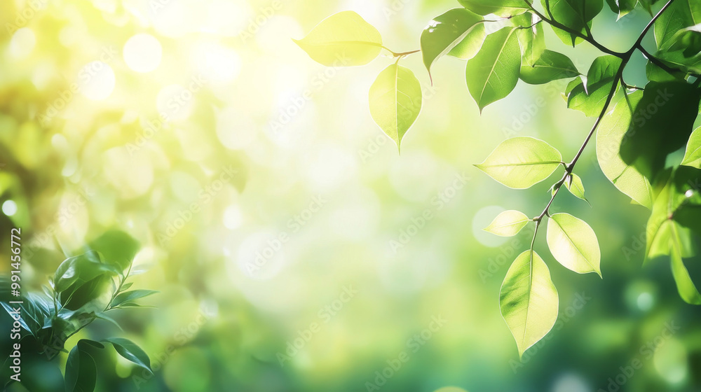 A tranquil scene of green leaves bathed in sunlight, with a blurred background and soft, natural bokeh. Perfect for a website banner or header, offering space for text. A tranquil scene of green leaves bathed in sunlight, with a blurred background and soft, natural bokeh. Perfect for a website banner or header, offering space for text.