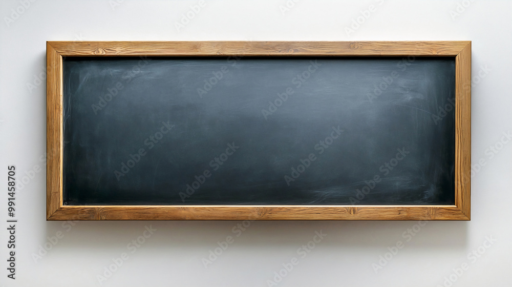 Smooth modern chalkboard framed in a wooden frame. Generative AI. Smooth modern chalkboard framed in a wooden frame. Generative AI.
