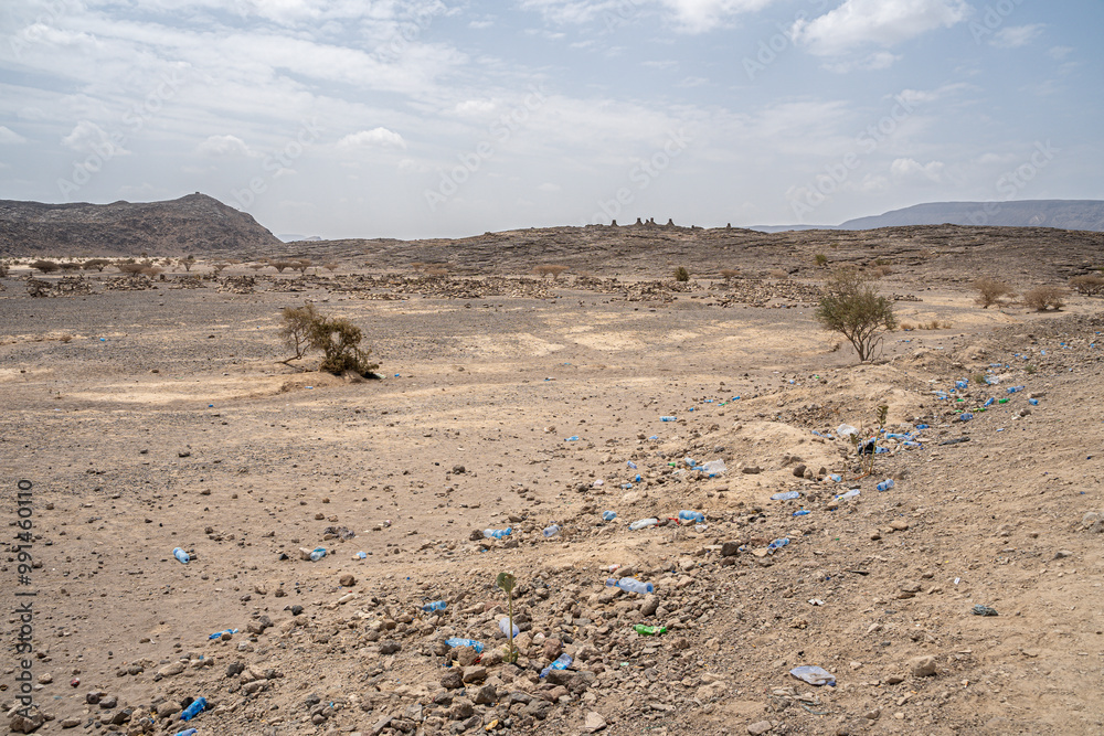 Old afar tribe graves in the danakil desert, Afar region, Semera, Ethiopia