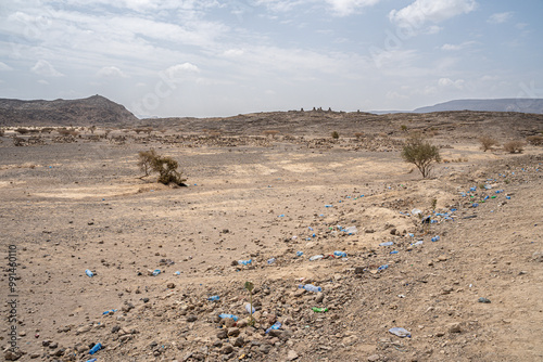 Obraz na płótnie Old afar tribe graves in the danakil desert, Afar region, Semera, Ethiopia w salonie
