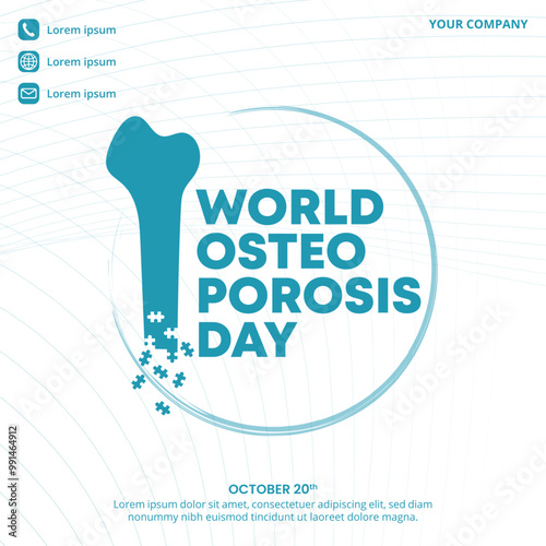 World Osteoporosis Day with abstract line background