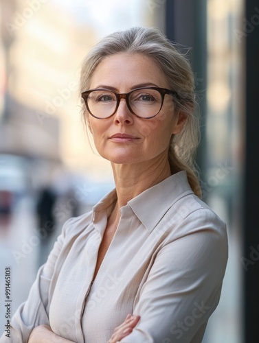 Businesswoman in a Modern Office Environment