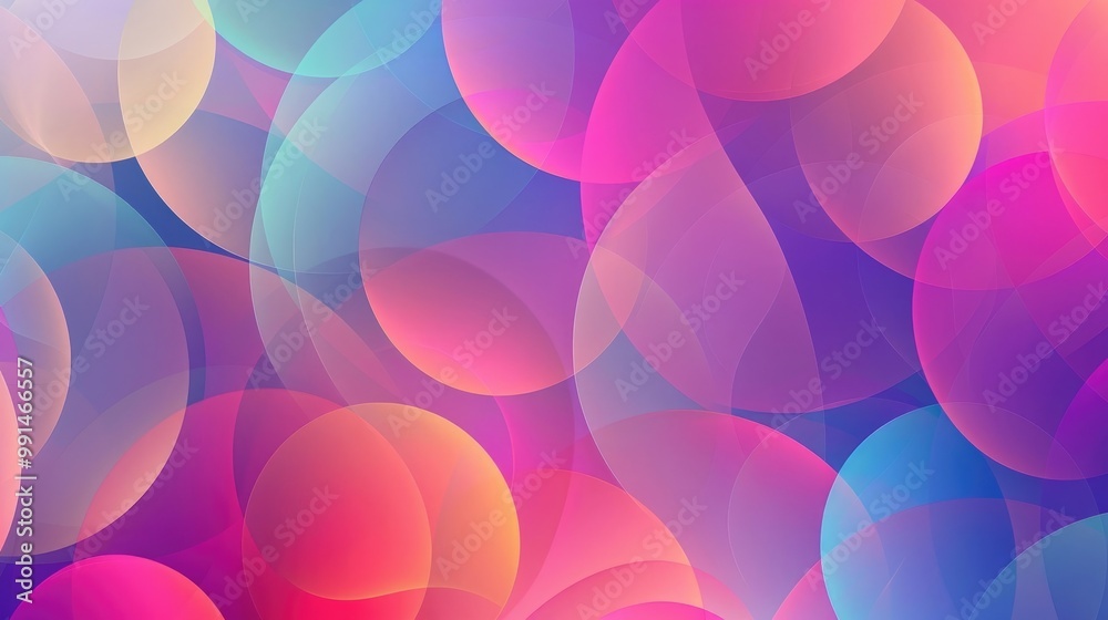 A pattern of overlapping circles and ellipses in gradient colors A pattern of overlapping circles and ellipses in gradient colors