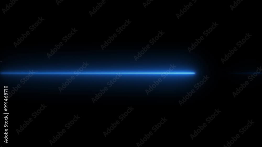 Horizontal neon line left and right direction Horizontal neon line left and right direction