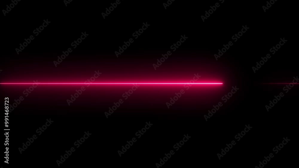 Horizontal neon line left and right direction Horizontal neon line left and right direction