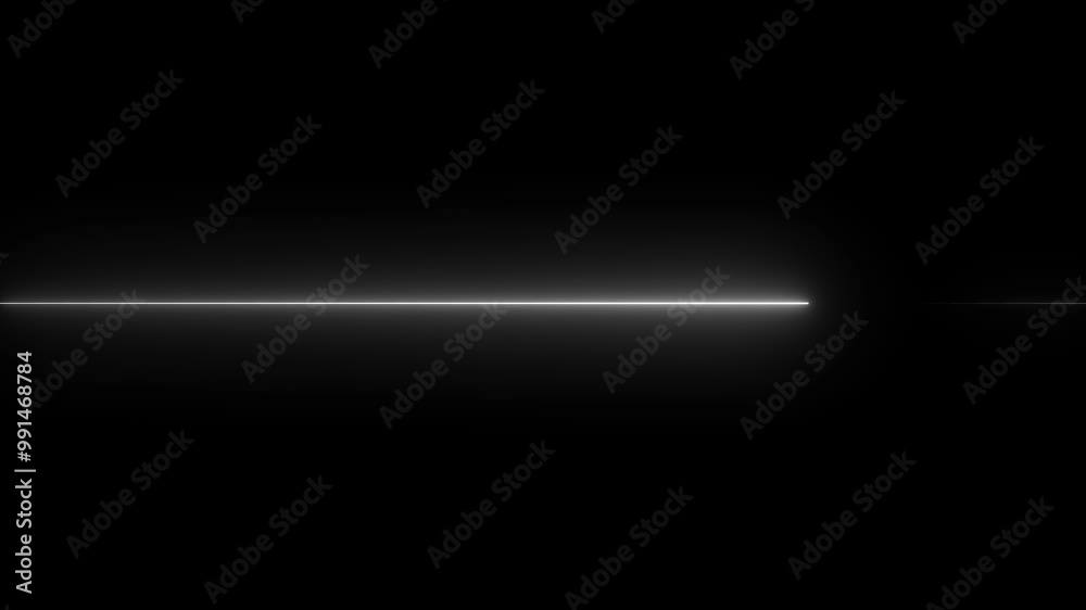 Horizontal neon line left and right direction