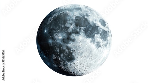 moon isolate on transparency background