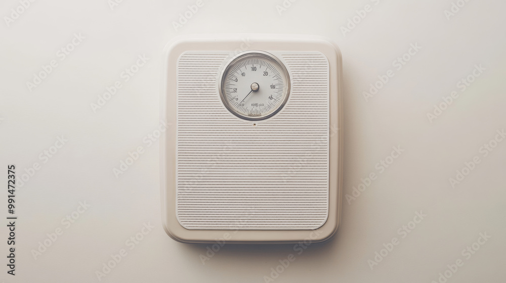 A bathroom scale, seen from above, is shown against a white background. This image represents the idea of managing your weight. A bathroom scale, seen from above, is shown against a white background. This image represents the idea of managing your weight.