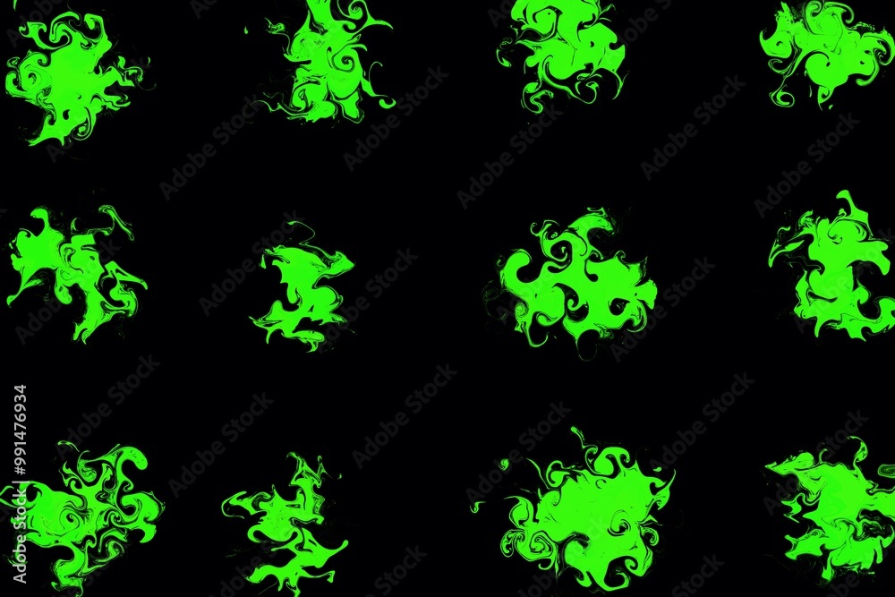 A captivating abstract illustration showcasing a fluid marbled pattern with swirling tones of green. A captivating abstract illustration showcasing a fluid marbled pattern with swirling tones of green.