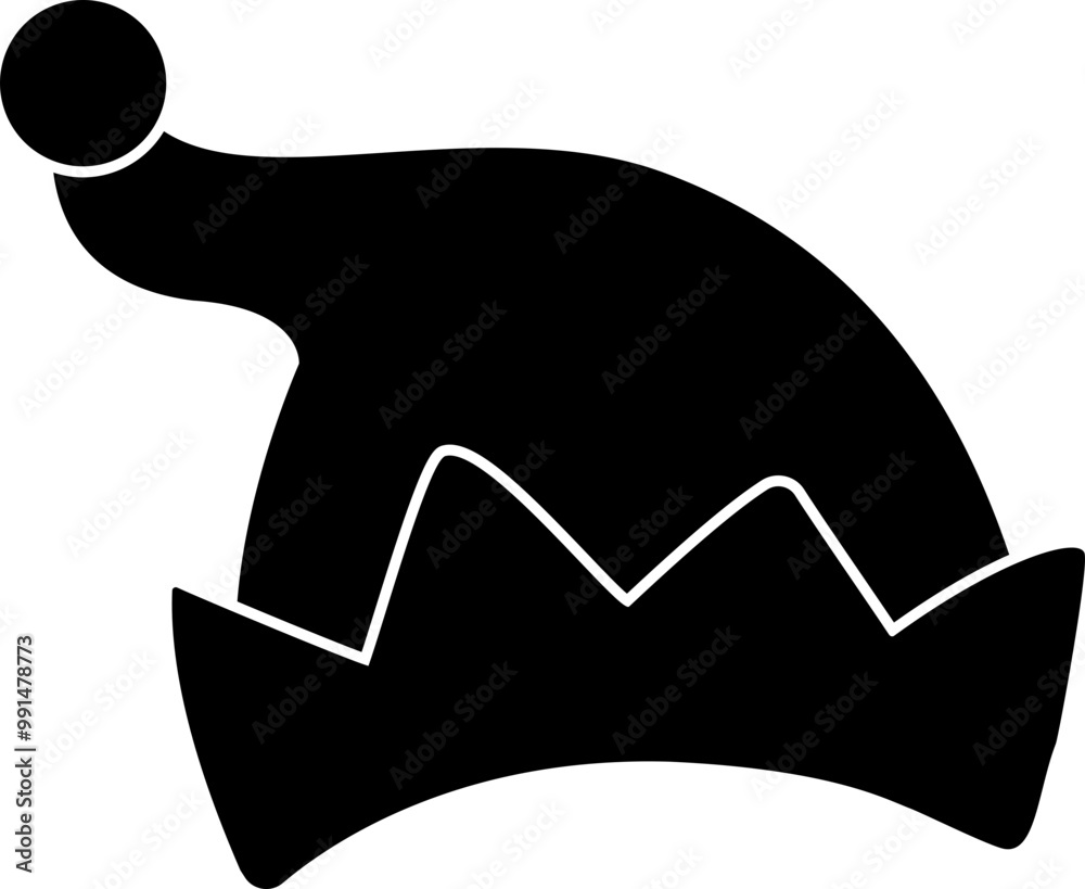 Christmas elf hat silhouette vector. Christmas elf hat silhouette vector.