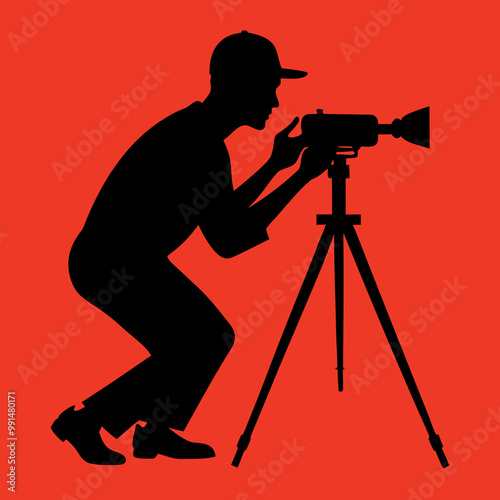 silhouette of a photographer