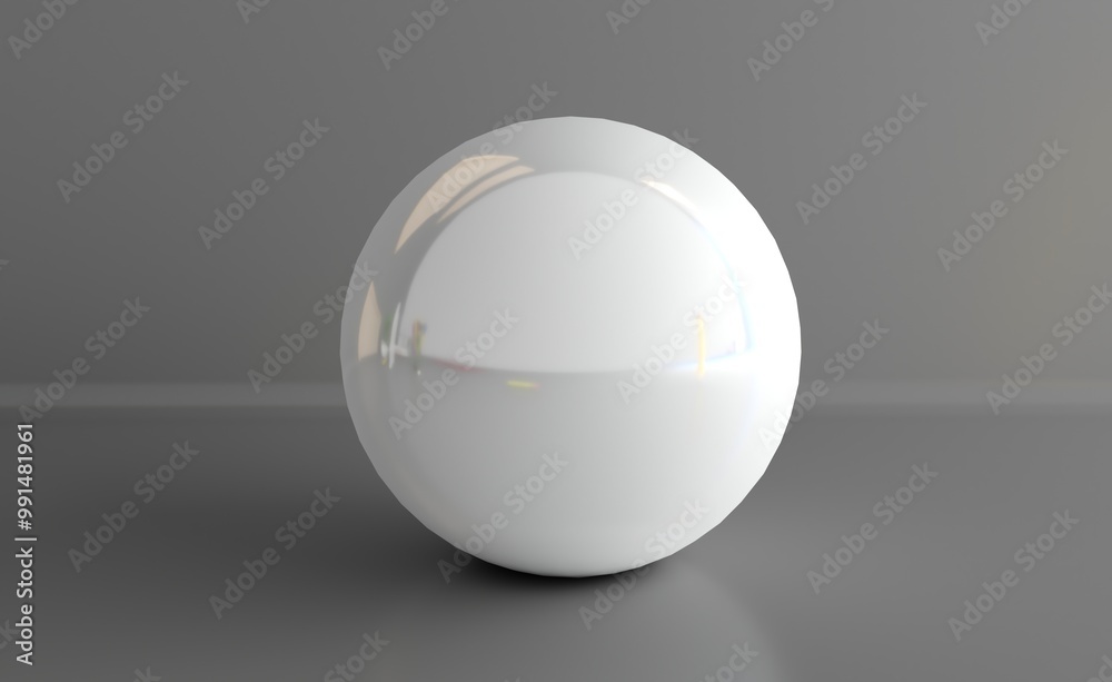 White ball on grey background. White sphere isolated. White ball on grey background. White sphere isolated.