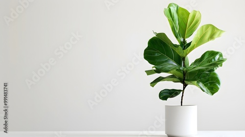 Wallpaper Mural Elegant Fiddle Leaf Fig: A Touch of Greenery for Any Space Torontodigital.ca