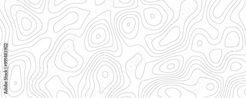 Wallpaper Mural Abstract Topographic Design A Wavy Contour Map with Geometric Relief Patterns and White Lines in a Vector Terrain Illustration
 Torontodigital.ca