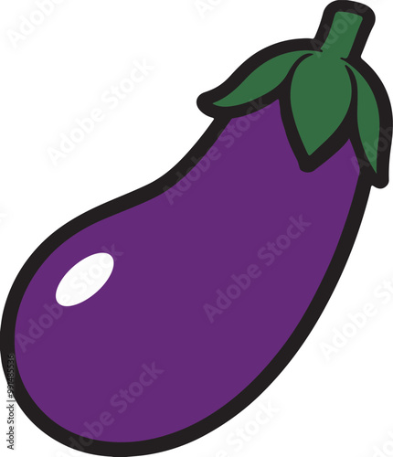 eggplant icon design vector art illustration
